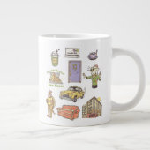 FRIENDS™ | Cartoon pictogrammen Grafisch Grote Koffiekop (Rechts)