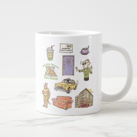 FRIENDS™ | Cartoon pictogrammen Grafisch Grote Koffiekop (Rechts)