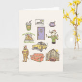 FRIENDS™ | Cartoon pictogrammen Grafisch Kaart (Gele Bloem)