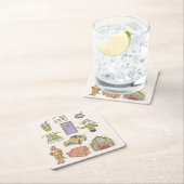 FRIENDS™ | Cartoon pictogrammen Grafisch Kartonnen Onderzetters (Insitu)