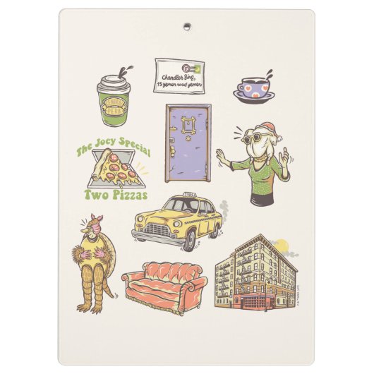 FRIENDS™ | Cartoon pictogrammen Grafisch Klembord (Achterkant)