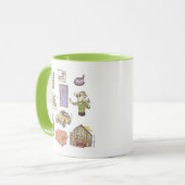 FRIENDS™ | Cartoon pictogrammen Grafisch Mok (Voorkant links)