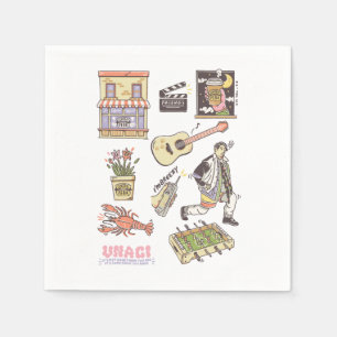 FRIENDS™   Cartoon pictogrammen Grafisch Servet