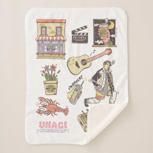 FRIENDS™   Cartoon pictogrammen Grafisch Sherpa Deken