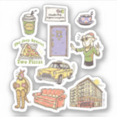 FRIENDS™ | Cartoon pictogrammen Grafisch Sticker (Voorkant)