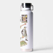 FRIENDS™ | Cartoon pictogrammen Grafisch Waterfles (Achterkant)