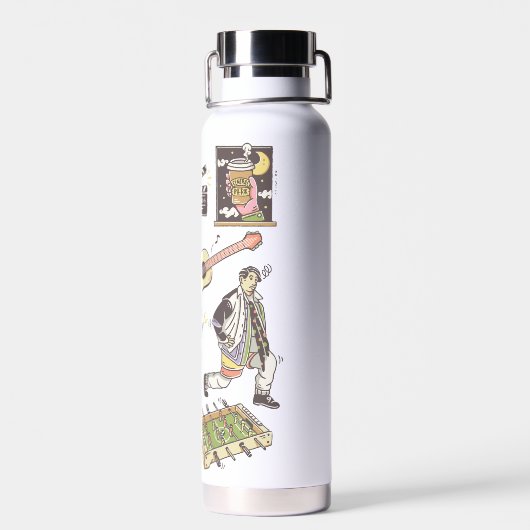 FRIENDS™ | Cartoon pictogrammen Grafisch Waterfles (Achterkant)