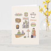 FRIENDS™ | Cartoon-pictogrammen Kaart (Gele Bloem)