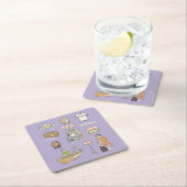 FRIENDS™ | Cartoon-pictogrammen Kartonnen Onderzetters (Insitu)