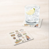 FRIENDS™ | Cartoon-pictogrammen Kartonnen Onderzetters (Insitu)