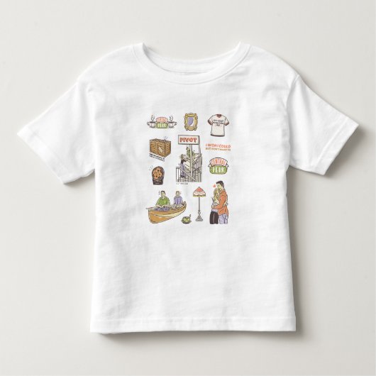FRIENDS™ | Cartoon-pictogrammen Kinder Shirts (Voorkant)
