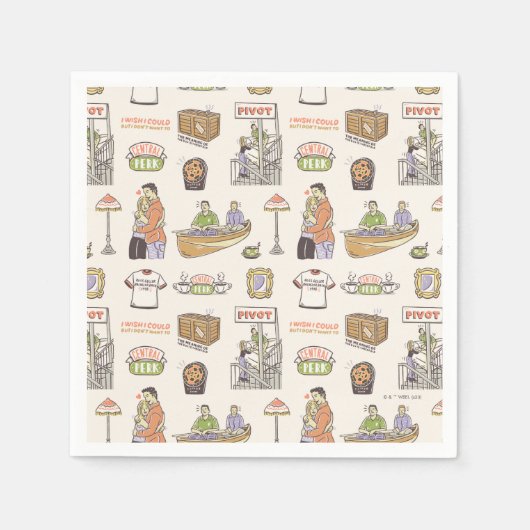 FRIENDS™ | Cartoon-pictogrammen Servet (Voorkant)