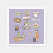 FRIENDS™ | Cartoon-pictogrammen Servet (Voorkant)