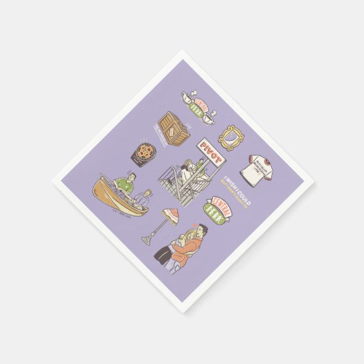 FRIENDS™ | Cartoon-pictogrammen Servet (Hoek)