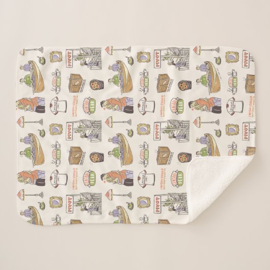 FRIENDS™ | Cartoon-pictogrammen Sherpa Deken (Voorkant (horizontaal))