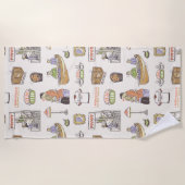 FRIENDS™ | Cartoon-pictogrammen Strandlaken (Voorkant)