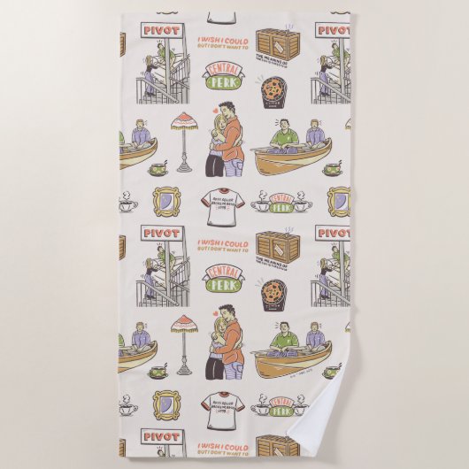 FRIENDS™ | Cartoon-pictogrammen Strandlaken (Voorkant)