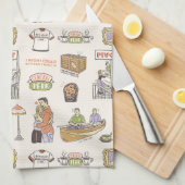 FRIENDS™ | Cartoon-pictogrammen Theedoek (Quarter Fold)