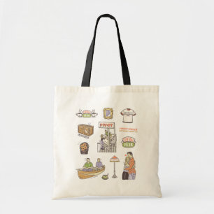 FRIENDS™ Cartoon-pictogrammen Tote Bag