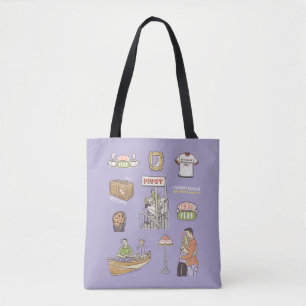 FRIENDS™ Cartoon-pictogrammen Tote Bag