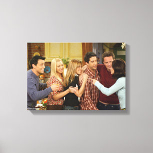 FRIENDS™ Cast Thanksgiving Groepsknuffel Canvas Afdruk