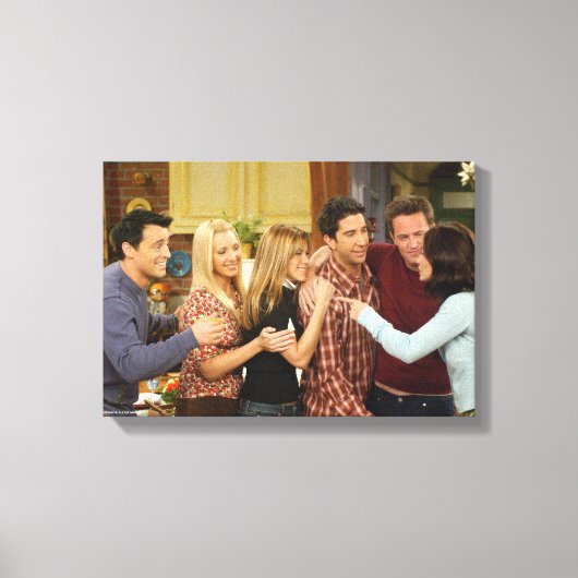 FRIENDS™ | Cast Thanksgiving Groepsknuffel Canvas Afdruk (Voorkant)