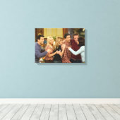 FRIENDS™ | Cast Thanksgiving Groepsknuffel Canvas Afdruk (Insitu (Houten vloer))