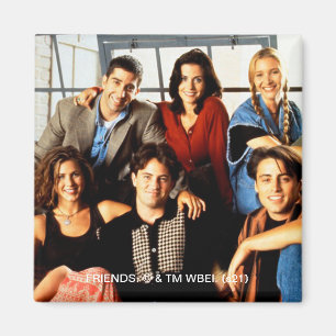 FRIENDS™   Cast zittend in Monica's appartement Magneet