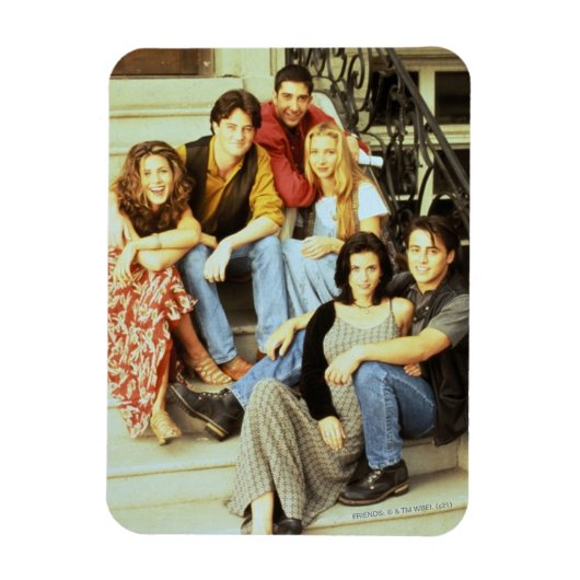 FRIENDS™ | Cast Zittend op het Bordes Magneet (Verticaal)