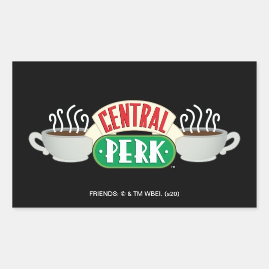 FRIENDS™ | Centraal-Perk Logo Rechthoekige Sticker (Voorkant)