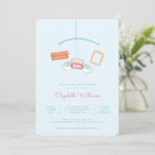 FRIENDS™ | Centraal perk mobiel Baby shower Kaart (Staand voorkant)