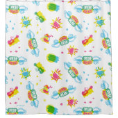 FRIENDS™ | Centraal Perk Neon Pattern Douchegordijn (Voorkant)