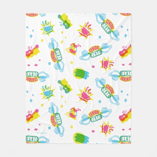 FRIENDS™ | Centraal Perk Neon Pattern Fleece Deken (Voorkant)