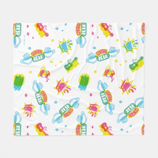 FRIENDS™ | Centraal Perk Neon Pattern Fleece Deken (Voorkant (Horizontaal))
