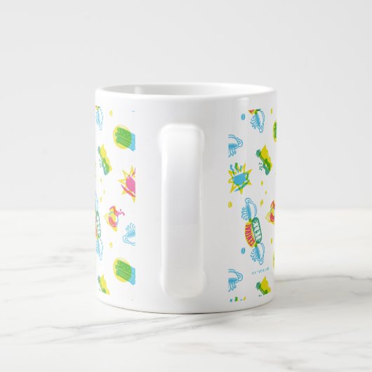 FRIENDS™ | Centraal Perk Neon Pattern Grote Koffiekop (Achterkant)