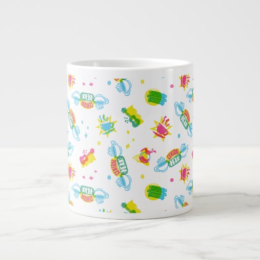 FRIENDS™ | Centraal Perk Neon Pattern Grote Koffiekop (Voorkant)