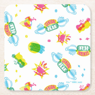 FRIENDS™   Centraal Perk Neon Pattern Kartonnen Onderzetters
