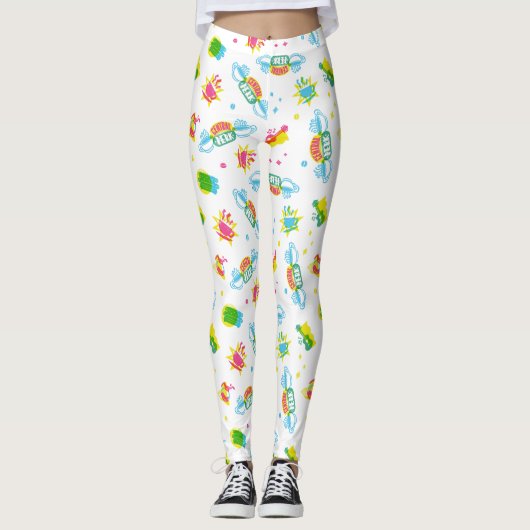 FRIENDS™ | Centraal Perk Neon Pattern Leggings (Voorkant)