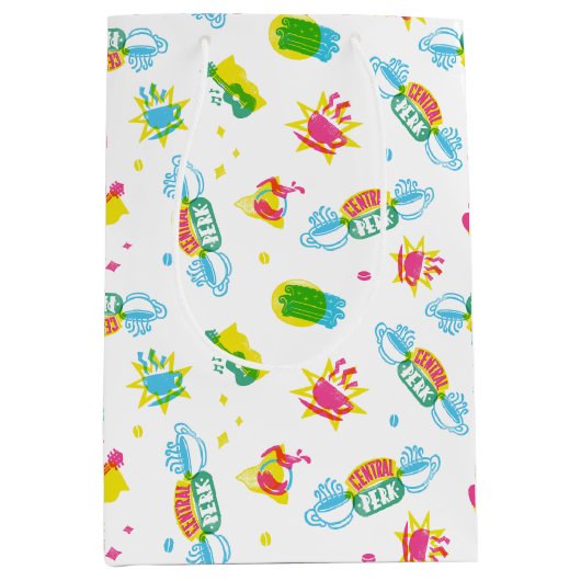 FRIENDS™ | Centraal Perk Neon Pattern Medium Cadeauzakje (Voorkant)