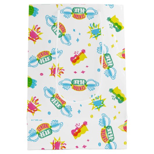 FRIENDS™ | Centraal Perk Neon Pattern Medium Cadeauzakje (Achterkant)