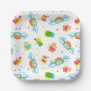 FRIENDS™   Centraal Perk Neon Pattern Papieren Bordje
