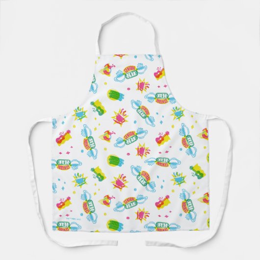 FRIENDS™ | Centraal Perk Neon Pattern Schort (Voorkant)