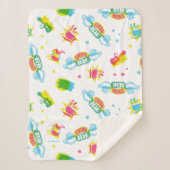 FRIENDS™ | Centraal Perk Neon Pattern Sherpa Deken (Voorkant)