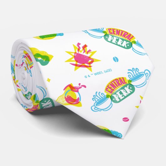 FRIENDS™ | Centraal Perk Neon Pattern Stropdas (Opgerold)