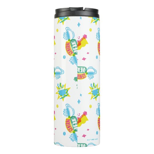 FRIENDS™ | Centraal Perk Neon Pattern Thermosbeker (Achterkant)