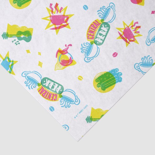 FRIENDS™ | Centraal Perk Neon Pattern Tissuepapier (Detail)