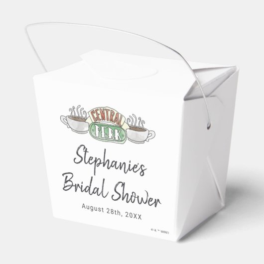 FRIENDS™ | Centraal-PerkWaterverf Vrijgezellenfees Bedankdoosjes (Achterkant)