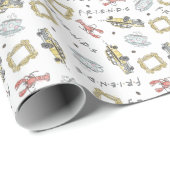 FRIENDS™ | Centraal Waterverf Patroon Cadeaupapier (Rol Hoek)