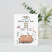 FRIENDS™ | Central Perk Aquarel Bruidsdiner Briefkaart (Staand voorkant)