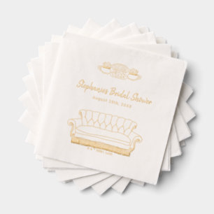 FRIENDS™ Central Perk Aquarel Bruidsdiner Folie Servetten